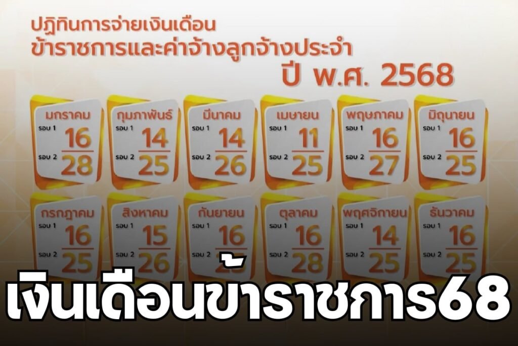 เงินเดือนข้าราชการ68