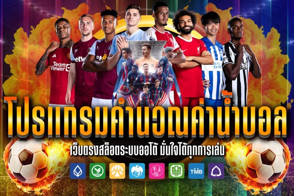 โปรแกรมคำนวณ ค่าน้ำ บอล